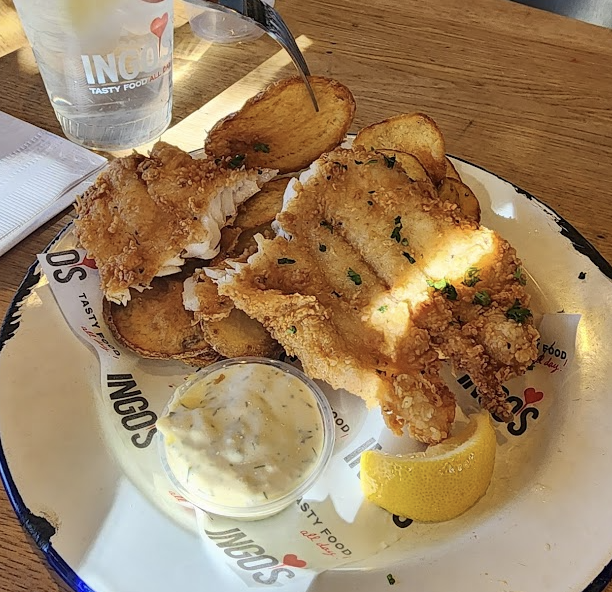 Ingo's Tasty Food signature dishes Ingo's Chorizo BurritoFried Chicken SammyWhite Fish Club Sandwich